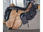 Hybrid Dressage Trail Saddle with Western Cantle, 16.5" Seat