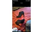Suade black heels