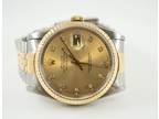 1989 Rolex Date Just Diamond Dial Stainless Steel & 18k Yellow Gold 36mm Jubilee