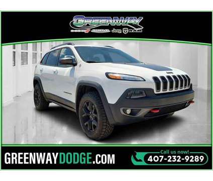 2018 Jeep Cherokee Trailhawk is a White 2018 Jeep Cherokee Trailhawk Car for Sale in Orlando FL