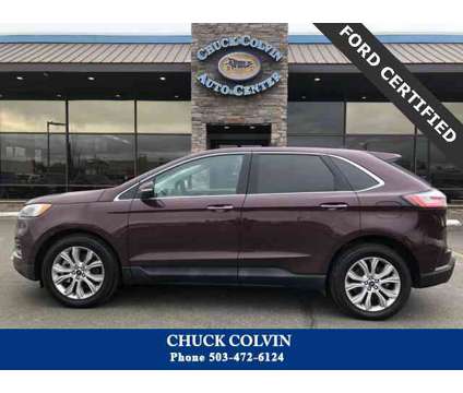 2021 Ford Edge Titanium is a Red 2021 Ford Edge Titanium Car for Sale in Mcminnville OR