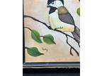 Vtg Framed Bird Painting Signed E Kelley Small 5.5x6.5x.5”