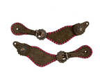Shiloh Stables & Tack Pink Buck Stitch Spur Straps