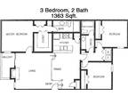 1 Floor Plan 3x2 - Falls And Oak Village, Fort Worth, TX