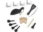 15pcs 4/4 Violin Fiddle Parts Accessories Chin Rest Fine Tuners End Button G3W1