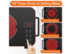 Portable Electric Cooktop One Burner Electric Stove Ceramic Cooktop 110V 1800W