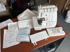 White Speedylock Serger Model SL34 Sewing Machine Works Needs Power Cord & Pedal