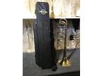 Maass Screw Bell Tenor Trombone w/Gold Brass Bell M547FGB-2.1 in hardshell