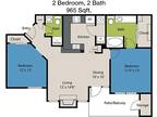 1 Floor Plan 2x2 - Marquis At Bellaire Ranch, Fort Worth, TX