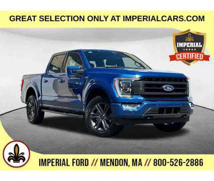 2023UsedFordUsedF-150 is a Blue 2023 Ford F-150 Lariat Car for Sale in Mendon MA