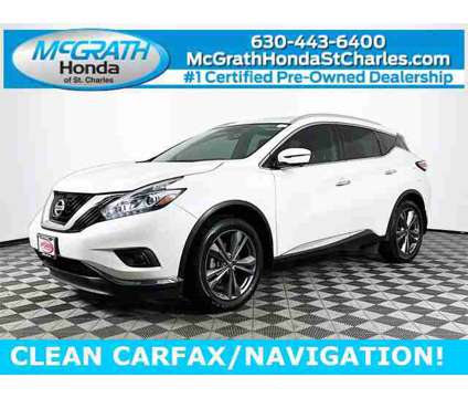2018 Nissan Murano Platinum is a White 2018 Nissan Murano Platinum Car for Sale in Saint Charles IL