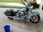 2005 Heritage Softail with 2 tone factory gold fleck custom paint