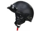 New 1/2 Motorcycle Helmet DOT Visor Carbon Fiber Black ALLRIDERGEAR