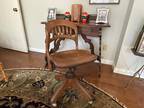 Antique Swivel Sykes of Buffalo Oak Office Chair