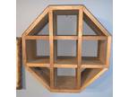 Wood Handmade Octagon Wall Hanging Shelf Shadow box Display Curio Cabinet VTG