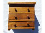 Antique Miniature Chest of Drawers Salesman Sample Jewelry Chest Handmade