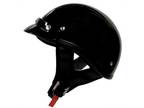 New Half Motorcycle Helmet DOT Low Profile Gloss Black ALLRIDERGEAR