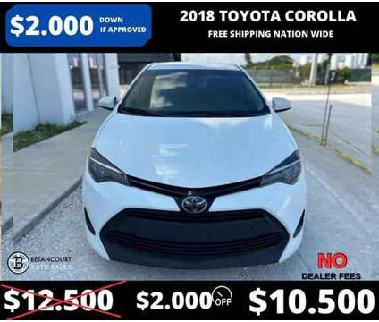 2018 Toyota Corolla for sale is a White 2018 Toyota Corolla Car for Sale in Miami FL