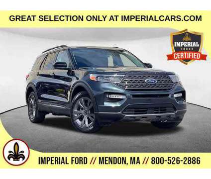 2022UsedFordUsedExplorerUsed4WD is a Blue 2022 Ford Explorer XLT Car for Sale in Mendon MA