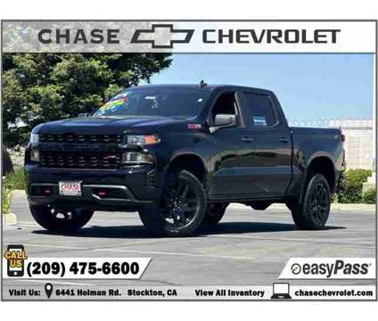 2021 Chevrolet Silverado 1500 Custom Trail Boss is a Black 2021 Chevrolet Silverado 1500 Custom Car for Sale in Stockton CA