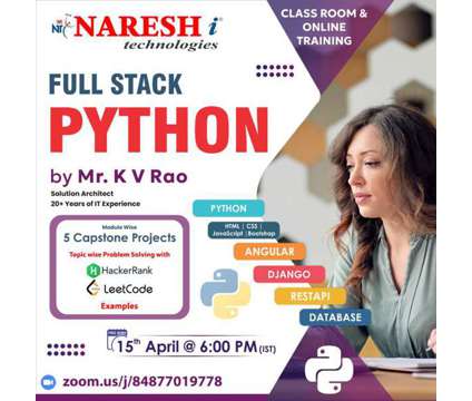 Top Python Online Training Institute [2024]-NareshIT is a Other Lessons &amp; Classes service in Karimnagar AP