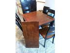 8 Piece Wood Diningroom Table with Leaf and 6 Chai