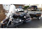 harley davidson 1989 FLHS with tag along trailer