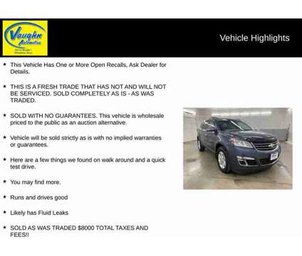 2014 Chevrolet Traverse 2LT 2LT is a Blue 2014 Chevrolet Traverse 2LT SUV in Ottumwa IA