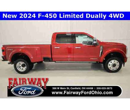 2024 Ford F-450SD Limited DRW is a Red 2024 Ford F-450 Limited Truck in Canfield OH