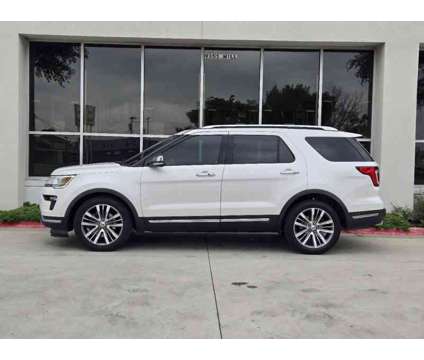 2018UsedFordUsedExplorerUsed4WD is a Silver, White 2018 Ford Explorer Car for Sale in Lewisville TX