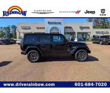 2024 Jeep Wrangler Sahara is a Black 2024 Jeep Wrangler Sahara Car for Sale in Mccomb MS