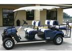 2013 EZ-GO Patriot Blue Stretch Limo 6 Passenger Gas Golf Cart