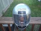 HJC GL12 Silver Motorcycle Helmet - Full Face (Sized Large)