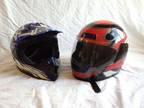 $60 2 Used motorcycle helmets