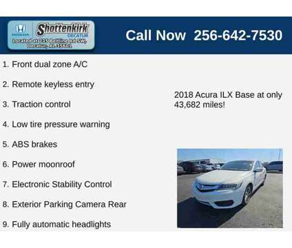 2018UsedAcuraUsedILXUsedSedan is a White 2018 Acura ILX Car for Sale in Decatur AL