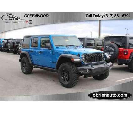 2024NewJeepNewWranglerNew4 Door 4x4 is a Blue 2024 Jeep Wrangler Car for Sale in Greenwood IN