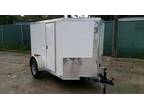 Brand NEW 5 x 8 ' Wht Motorcycle Trailer with RV Side Door -NEW TRAILER!