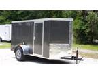Enclosed Trailer Charcoal Gray 5x10 with 24 " Side Door and One 2,990 lbs Axle