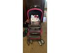 hello kitty baby trnd baby black and pink stroller excellent condition