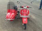 RED 2005 Vespa Stella & side car