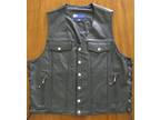 Levi Cut Leather Motorcycle Vest - New