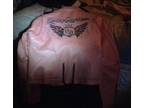 Pink Harley Davidson Leather Jacket