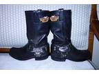 Harley Black Boots Size 8