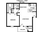 1 Floor Plan 1x1 - Baypointe Manor, Texas City, TX