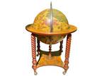 Mid 20th Century Vintage Italian Zodiac Globe Bar Cart Circa 1970