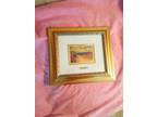 CLAUDE MONET -Route Pour Tourville 23 Kt. Gold framed Picture C.O.A