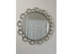 Vintage Champagne Chain Link Beveled Wall Mirror