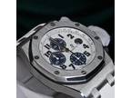 Audemars Piguet Royal Oak Offshore “Navy” WHITE STRAP FULL SET MINT 26170ST