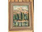Vintage Small Framed Palette-Knife Oil Painting By Artist Ruby McIntosh