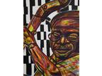 Ben Tucker Bass Jazz Acrylic Painting 18"×24"